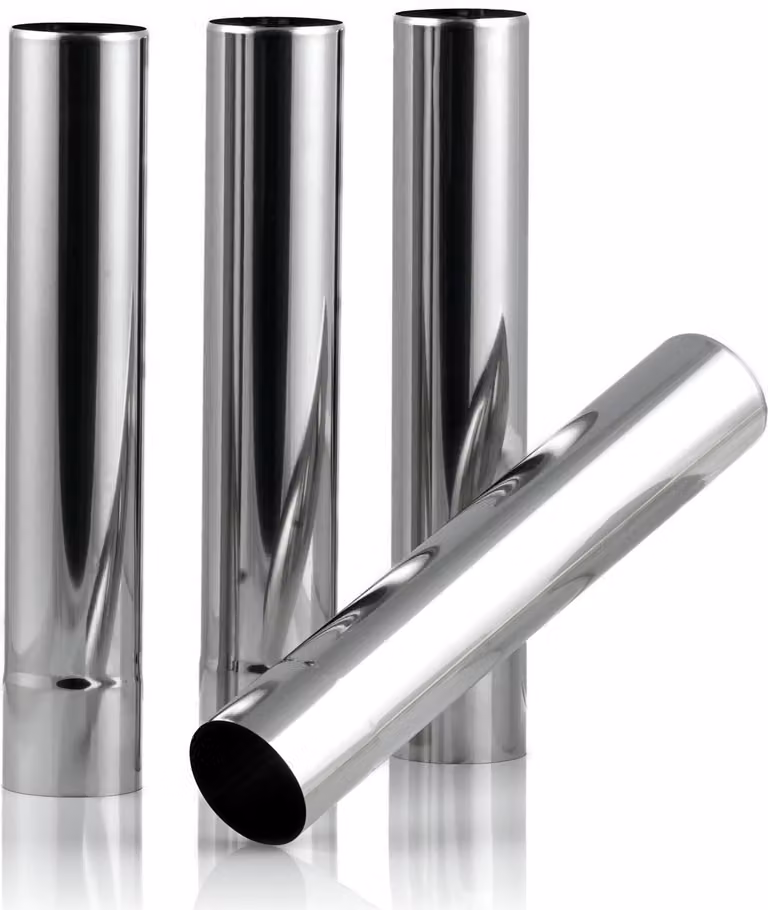 CampFeuer tubi per stufe in acciaio inox 4 pezzi Ø 6 cm, lunghezza 32,5 cm, per stufa a gas, stufa a tenda ZO2, ZO3, ZO4