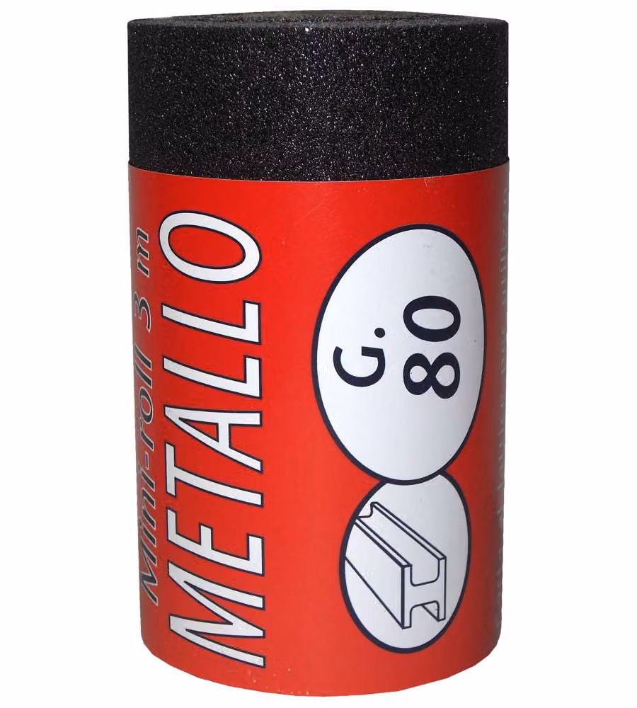 Minirotolo Carta Abrasiva per Metallo P80 115 mm x 3 m