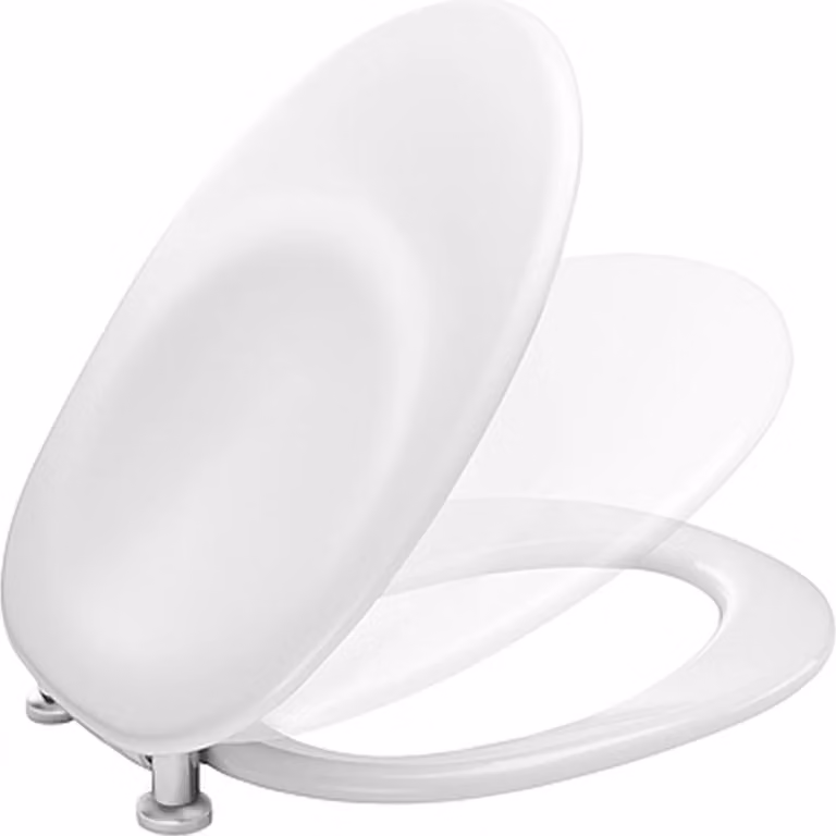 MKW Sedile WC con coperchio antibatterico e cerniera in acciaio inox Variant, Galant, bianco, 1 pz.