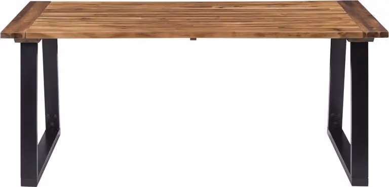 Tavolo da Pranzo in Legno Massello di Acacia 180x90 cm