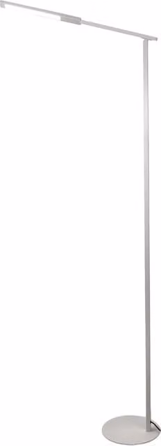 Piantana a LED Ideal di Fabas Luce in metallo bianco, orientabile con luce LED da 10W integrata e tecnologia CCT, Altezza: 130 cm