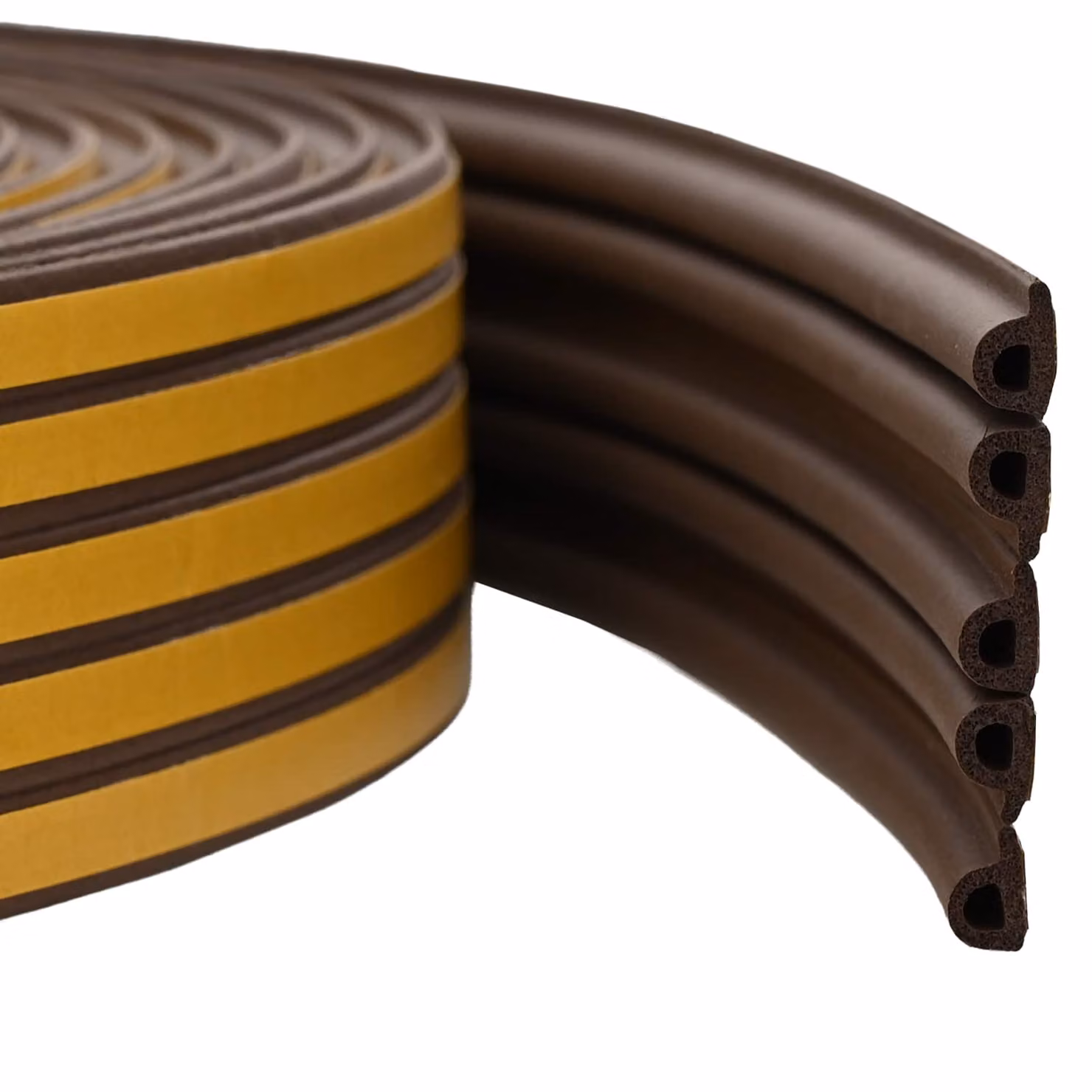 vidaXL Nastro adesivo in schiuma EPDM per finestre, Marrone, L: 9 mm, Lunghezza: 100 m
