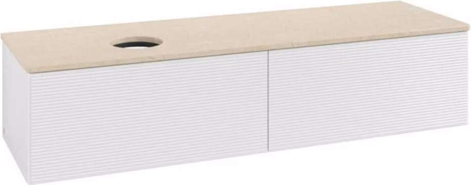 V&B Mobiletto con struttura frontale - illuminazione Antao 160x50cm, WBP color botti. Lac