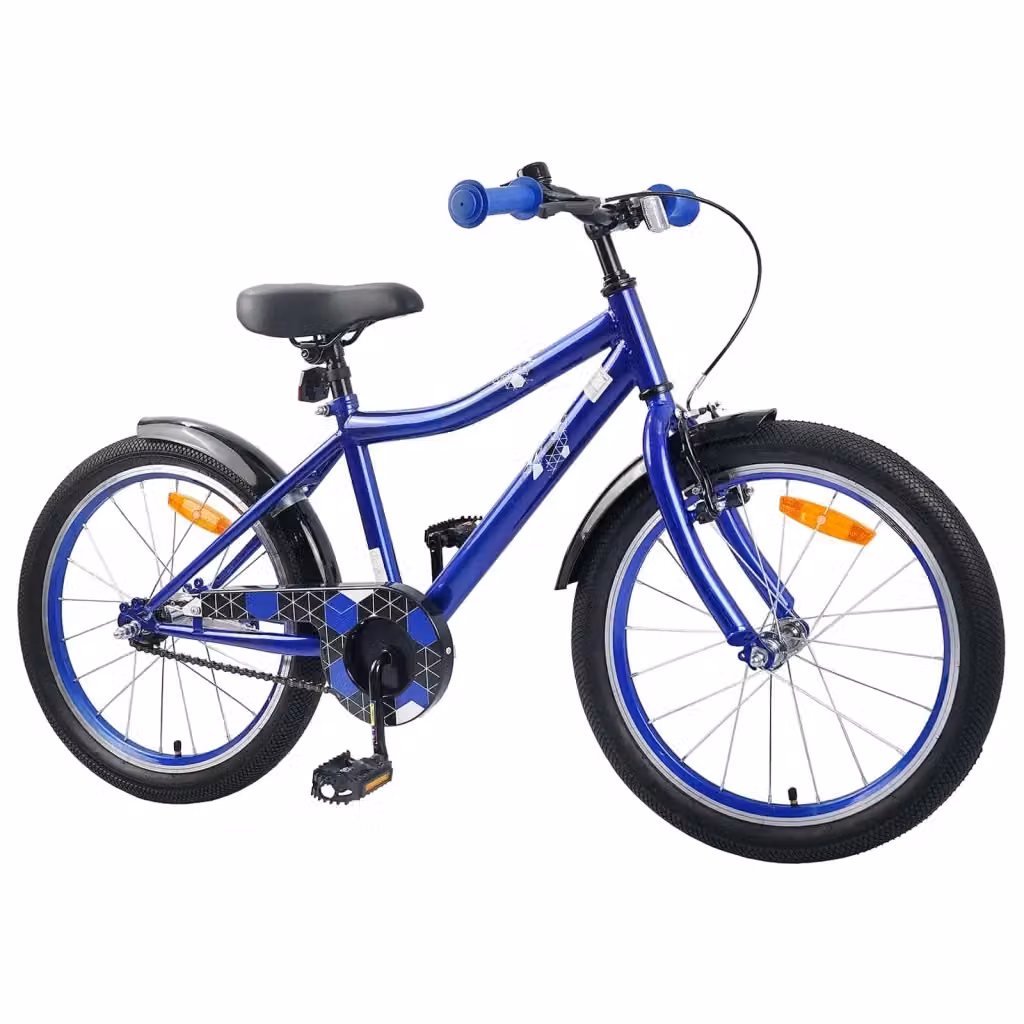 Bicicletta per bambini vidaXL da 20 pollici in metallo e gomma, colore blu – 2