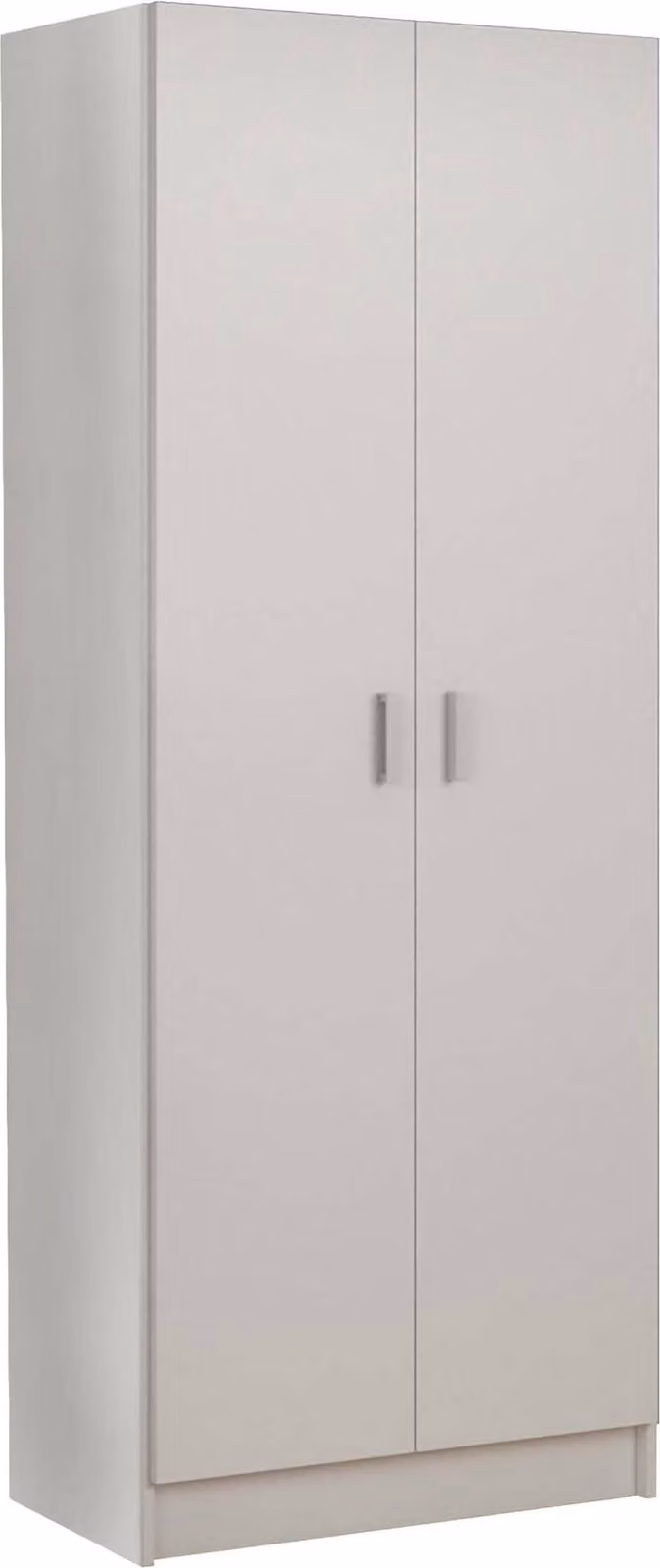 Armadio multiuso Charleston, armadio portascope a 2 ante, scarpiera con ripiani, armadio portascope, cm73x37h180, bianco