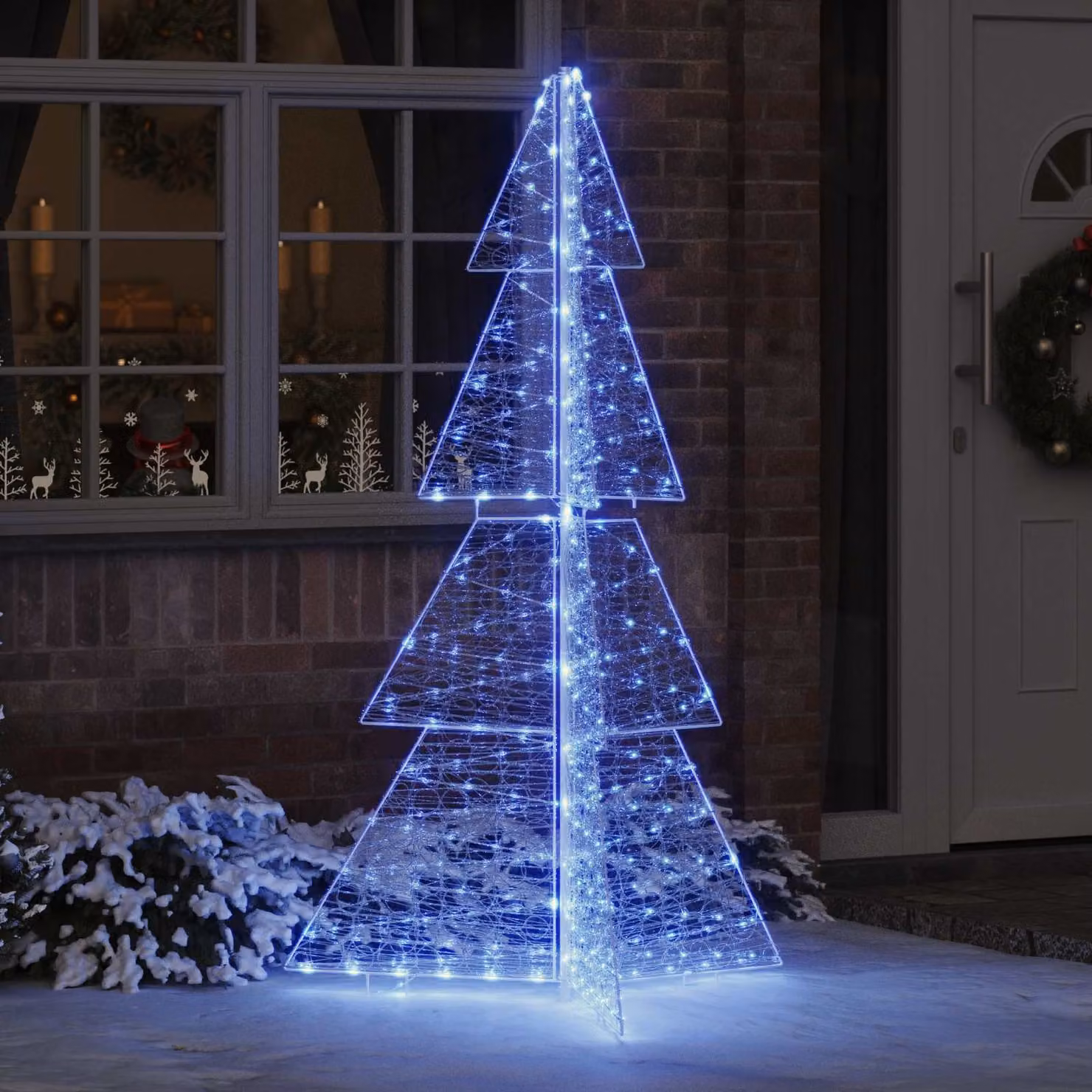 Albero di Natale moderno vidaXL con 240 LED blu, Altezza: 180 cm