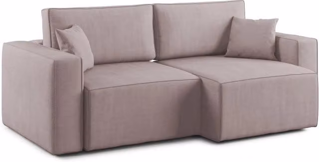 Divano Morfeo Divani.Store in tessuto rosa con imbottitura in piume e coperture rimovibili, Larghezza: 215 cm – 1
