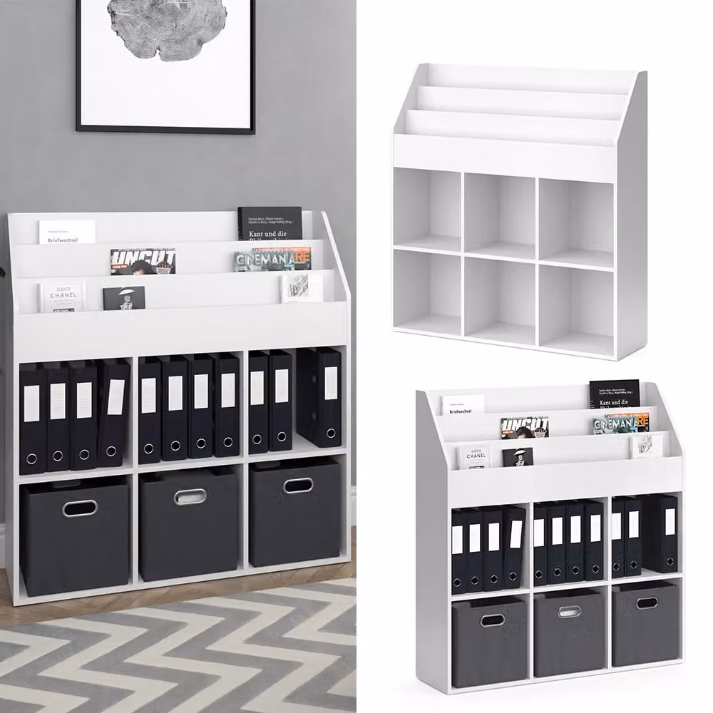 Libreria per bambini Luigi Vicco Bianco L: 114.2 cm, H: 107.2 cm, P: 31.2 cm – 2