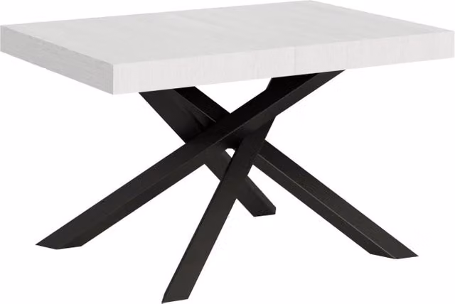 Tavolo da pranzo allungabile Volantis GIORDANOSHOP in legno di frassino bianco, L/P/H: 130-390 x 90 x 77 cm