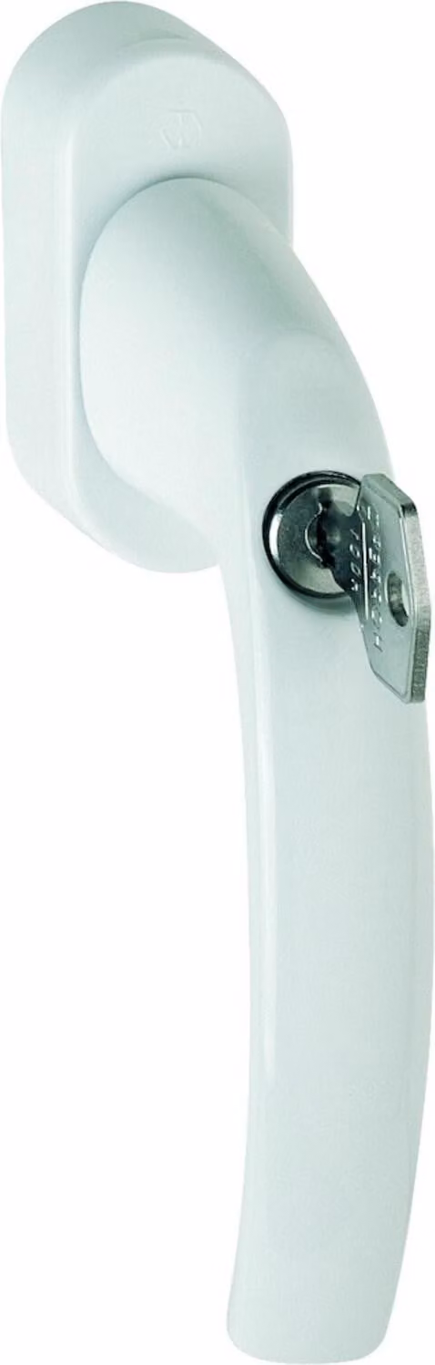 HOPPE maniglia per finestra Atlanta 0530S/US952 alluminio F9016/bianco traffico 32-42mm serratura - 10763968