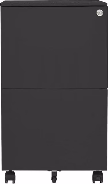 Schedario Mobile Antracite in Acciaio con Ruote e Serratura DESIGN IN L/P/H: 39 x 25 x 67 cm
