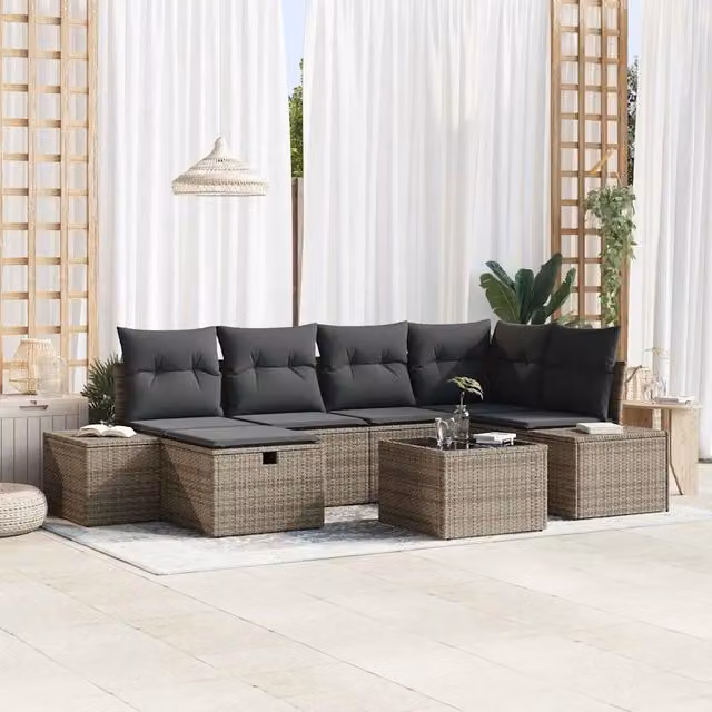 Set di divani 7 pz polyrattan 3360720