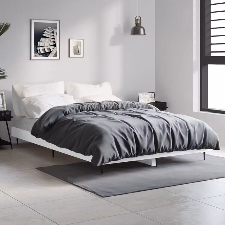 The Living Store Giroletto bianco 120x190 cm materiale legno