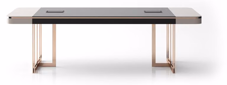 Eleganter Konferenztisch Beiger Arbeitszimmertisch Luxus Bürotische