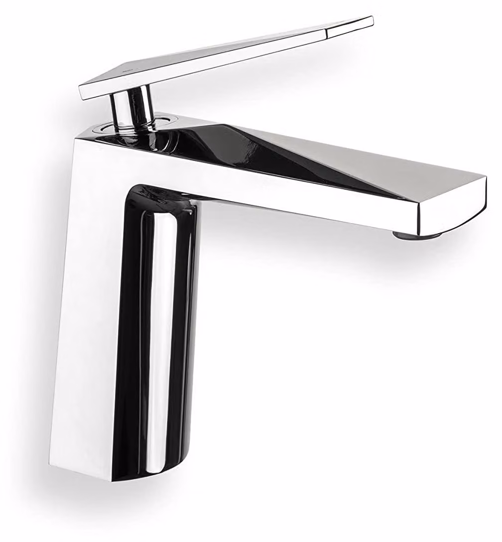Miscelatore monocomando per lavabo, finitura cromata, corpo in ottone resistente, cartuccia antighiustizia