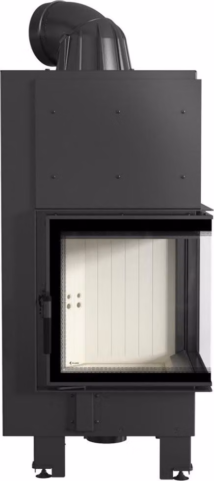 Inserto camino in acciaio KRATKI MBN destro 8 kW Ø 200 vetro curvo