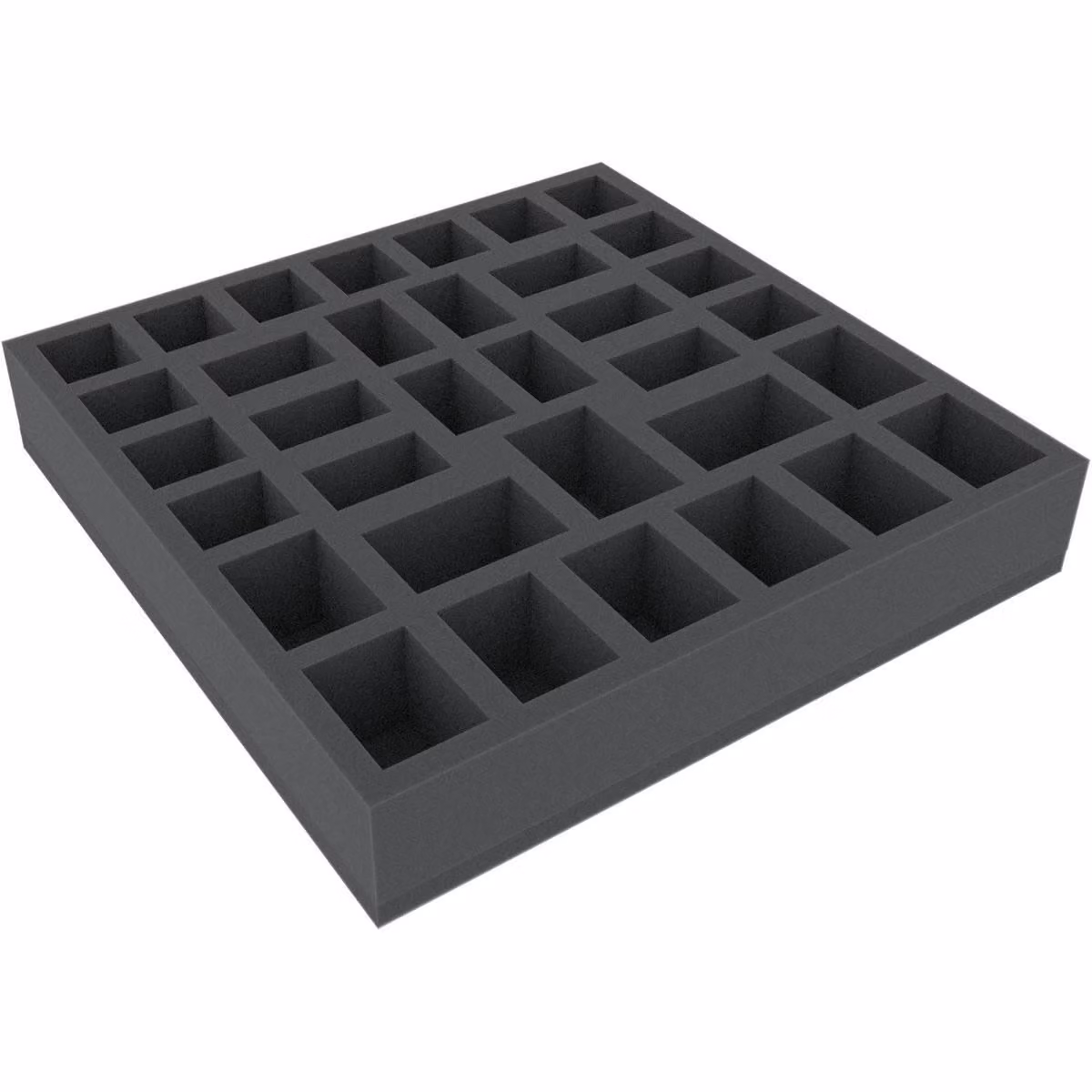 Inserto in schiuma 285x285x50 mm con 34 scomparti per giochi da tavolo