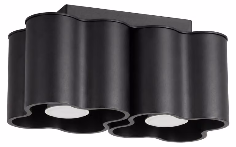 Plafoniera OVIO 2 nera GU10 2xGU10 10W alluminio 12x12x24,5cm Sollux Lighting