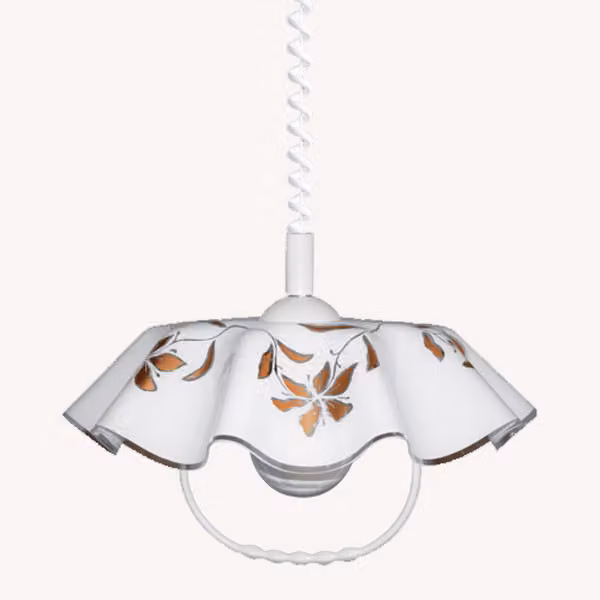 Lampada a sospensione LYRA ACRYL bianco/marrone 1xE27/40W B02 dimmerabile regolabile in altezza