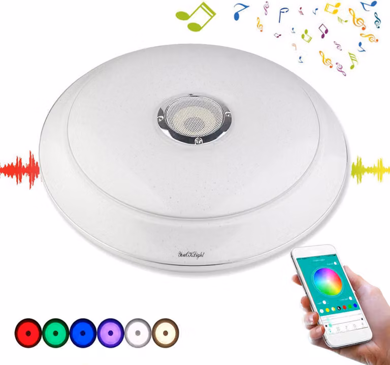 YouOKLight 36W RGB Dimmerabile Bluetooth Speaker Musica LED Plafoniera Controllo APP Luce AC220V