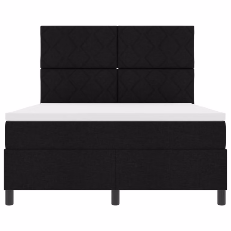 Letto a molle con materasso e illuminazione LED vidaXL, Nero, L/P: 160 x 200 cm