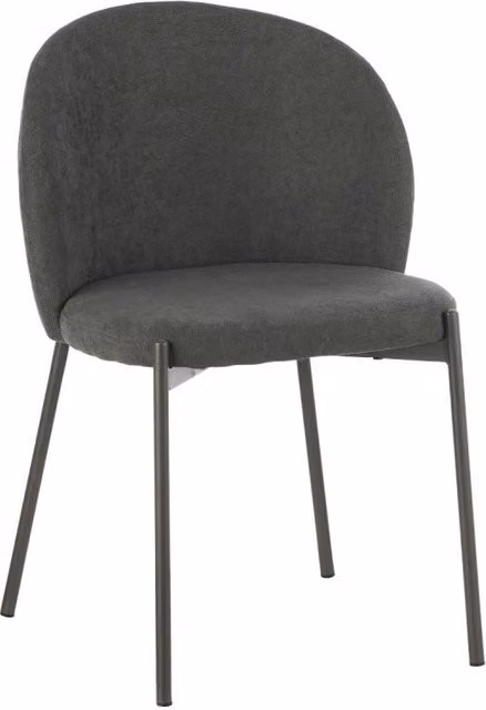 Set di 4 Sedie Shelly In Tessuto 320gr Grigio Scuro Dimensione 55x45x80cm
