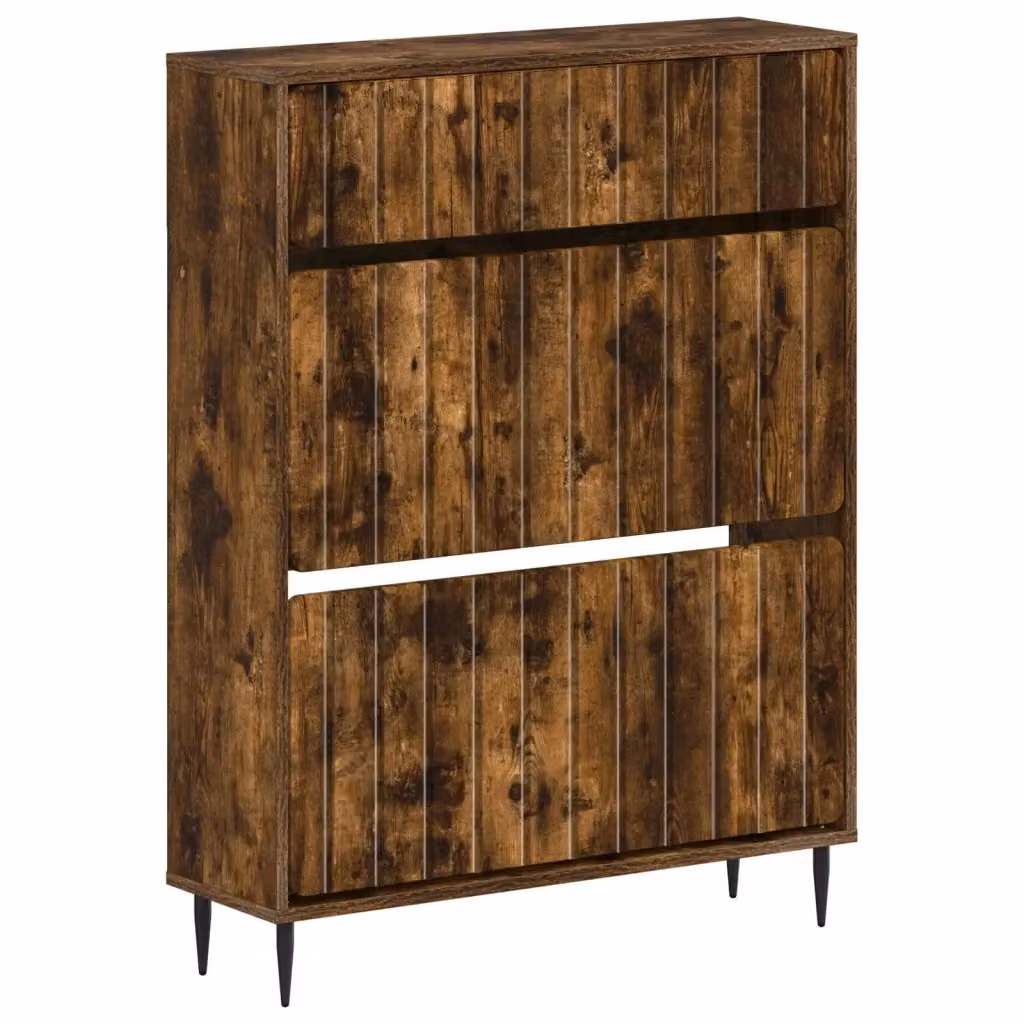 Mobile per scarpe moderno vidaXL in legno marrone L/P/H: 78 x 24 x 103 cm – 2