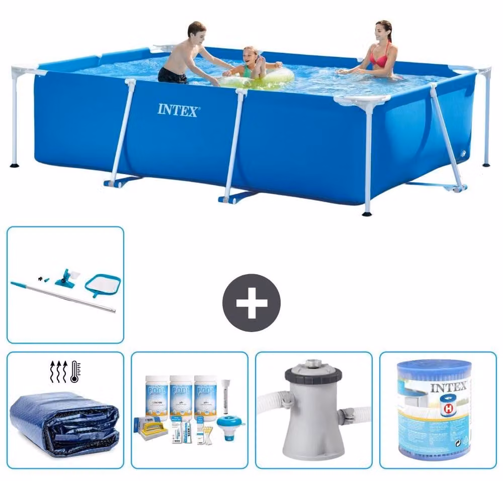 Piscina fuori terra rettangolare - 300x200x75 cm - composta da 6 elementi - modello S30153