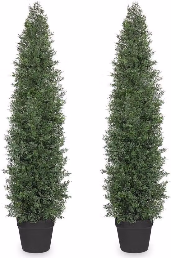 Albero di cedro artificiale da 120 cm, resistente ai raggi UV, realistico, per esterni, ingresso, veranda