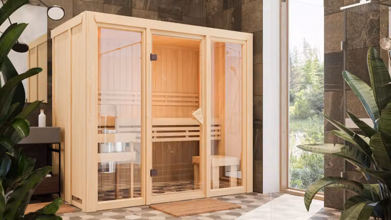 Sauna Avari 2: 3,6 kW, stufa con controllo integrato. Stufa per sauna: 3,6 kW, stufa con controllo integrato