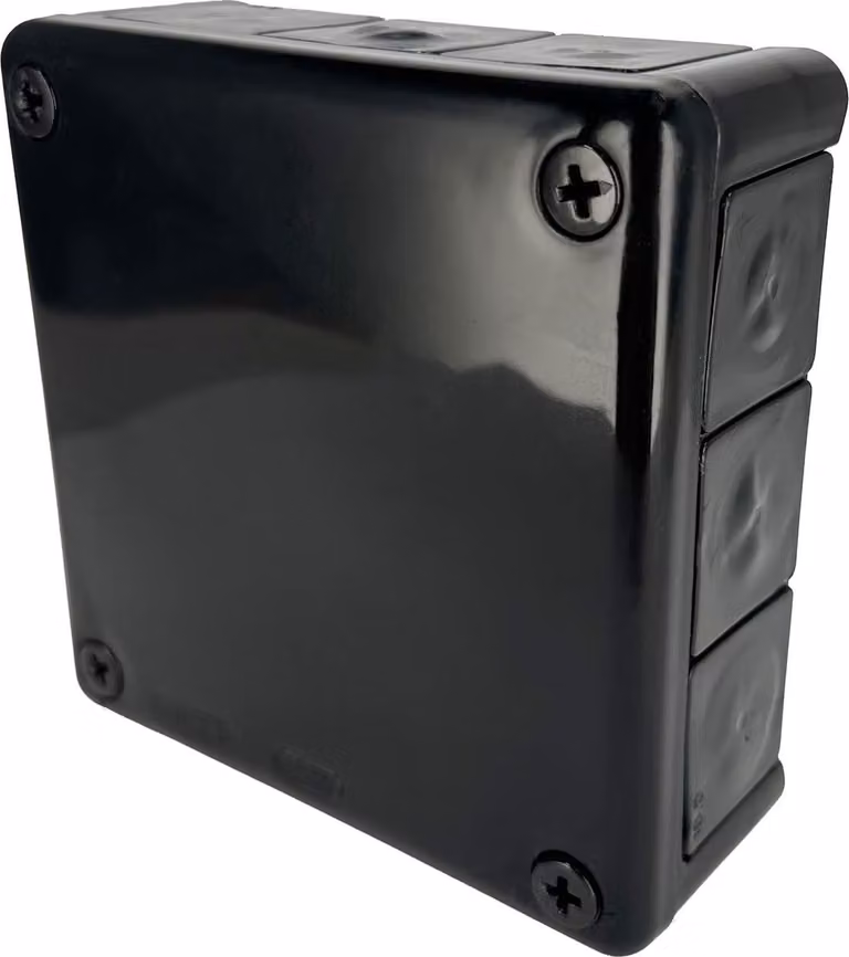 Scatola da incasso 118x118x46 IP55 12 ingressi cavi con guarnizioni in gomma nero VP-51 EDO777932 EDO Technic