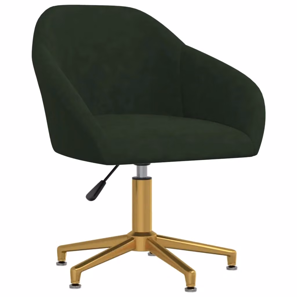 Set di 2 sedie da pranzo girevoli VIDAXL in velluto verde con struttura in metallo per soggiorno e cucina – 2
