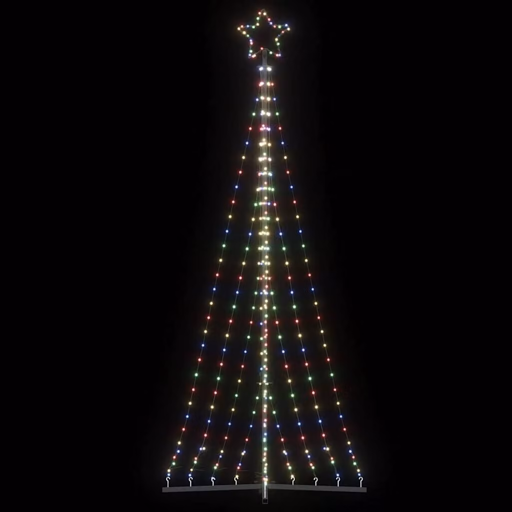 vidaXL Albero di Natale a LED 447 LED Colorato 250 cm