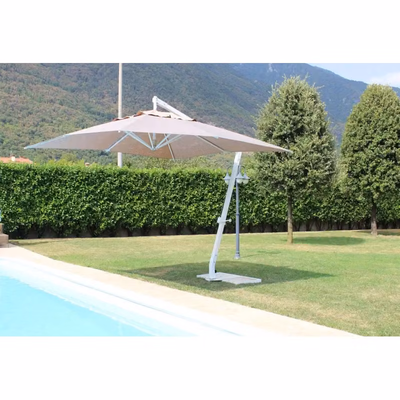 Ombrellone a braccio laterale Cosmica in alluminio con copertura in poliestere, L/P: 300 x 300 cm – 2