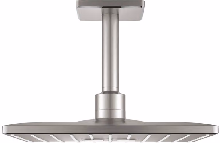 Grohe Rainshower SmartActive Cube - Soffione 310, braccio doccia 142 mm, 2 getti, supersteel 26481DC0