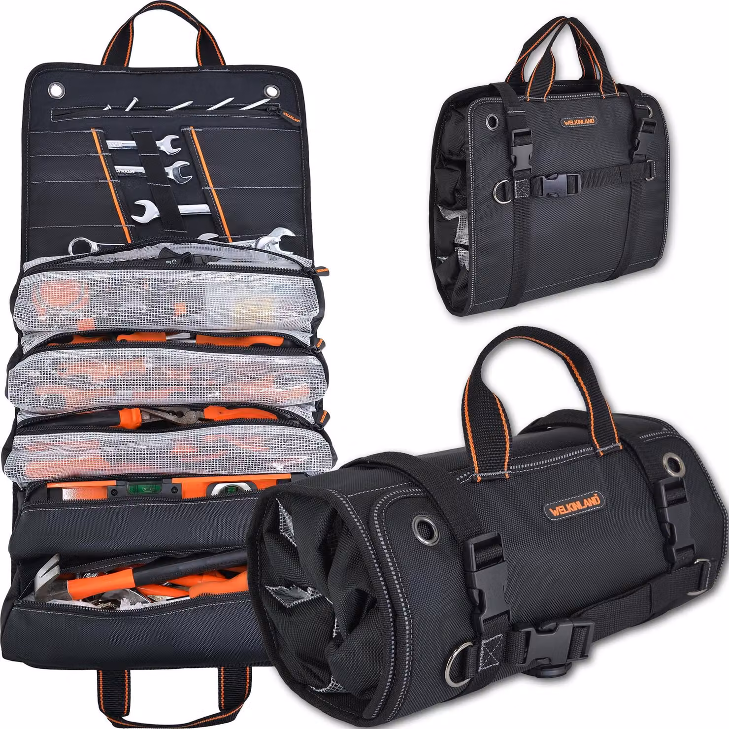 Organizer per attrezzi Roll-Up con 13 scomparti