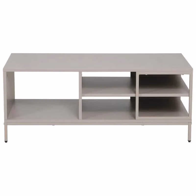 Tavolino rettangolare moderno Casa Collection in MDF laminato beige e grigio L: 100 cm, P: 50 cm, H: 40 cm – 2