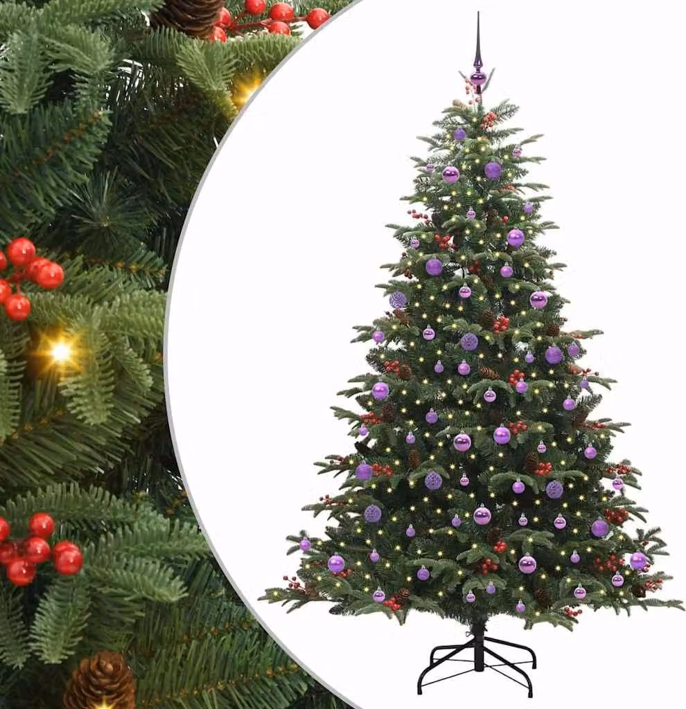 Albero di Natale artificiale con 300 LED Verde 210 cm