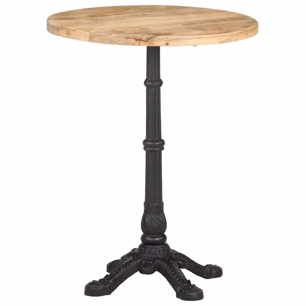 Maison Exclusive - Tavolino da bistrot Ø 60 x 76 cm in legno di mango grezzo