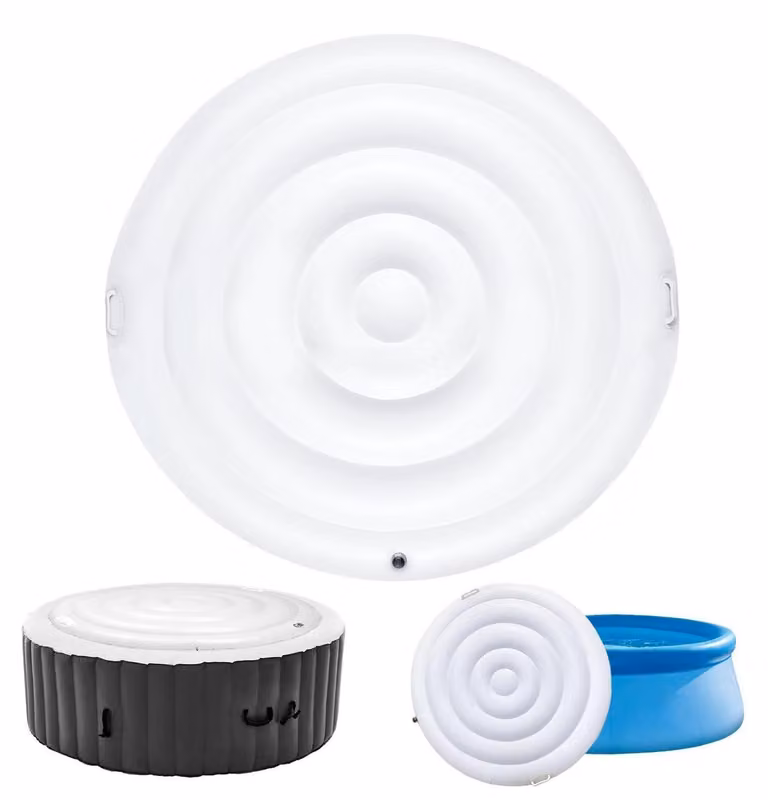 Copertura gonfiabile per vasca idromassaggio, rotonda, con maniglie, 160 cm, in PVC