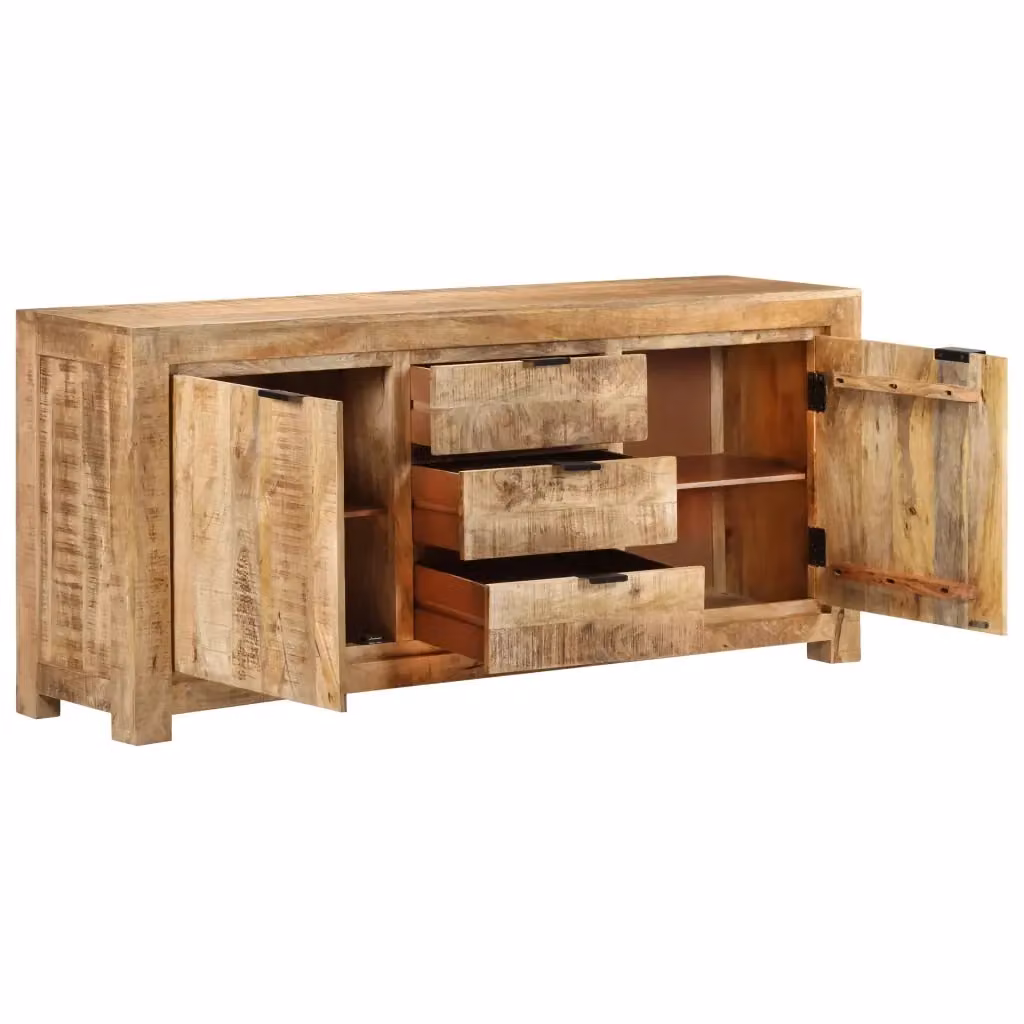 Credenza in legno di mango grezzo marrone vidaXL L/P/H: 175 x 40 x 75 cm – 2