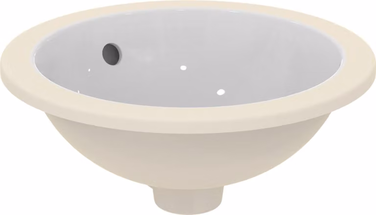 Ideal Standard Connect Lavabo à encastrer par dessous, rond, sans trou pour robinet, avec trop-plein, 380x380x175mm, E5052MA, E5052MA