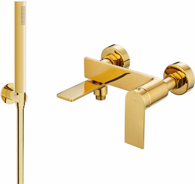 Mexen Zero R70 rubinetteria da bagno con set doccia, oro - 7113R70-50