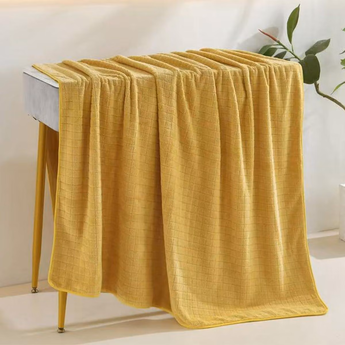 Lenzuola per lettino da massaggio senza foro, coperta per asciugamano, coprisedile per massaggio lavabile, asciugamano per massaggio riutilizzabile, ideale per centri estetici e saloni di bellezza (100x190 cm)