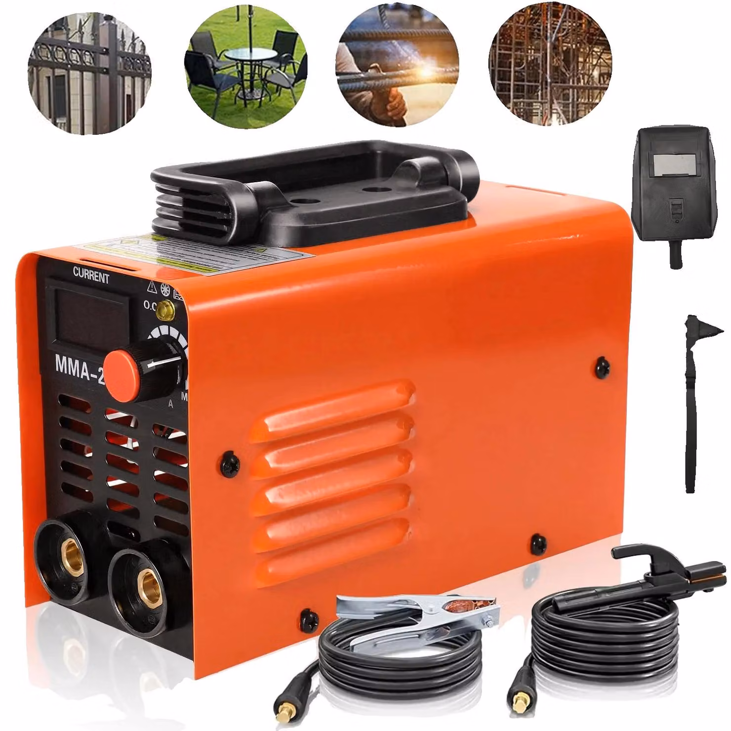 Saldatrice, 220V, regolazione della corrente da 20 a 250A, potenza di 4KW, spessore del materiale saldabile da 2 a 5mm, diametro dell'elettrodo di saldatura 2,5mm