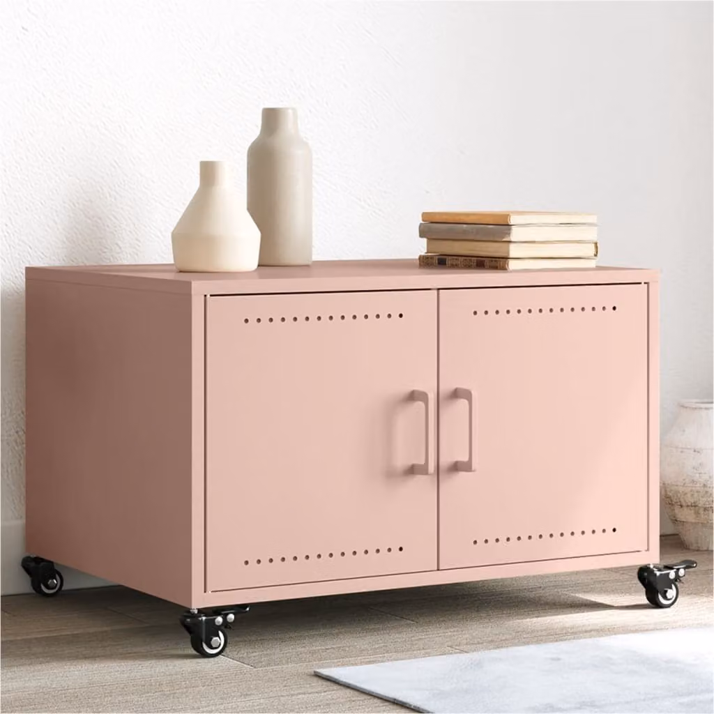 Maison Exclusive - Tavolino Rosa 68x50x43,5 cm Acciaio