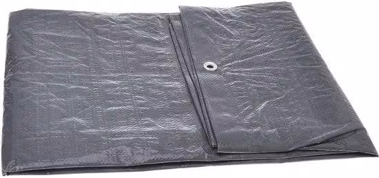 Telo di copertura impermeabile Ibenzoa® 2 x 4 m, grigio, in polietilene da 120 g/m² – con occhielli in alluminio rinforzati (12 mm) e cuciture sigillate
