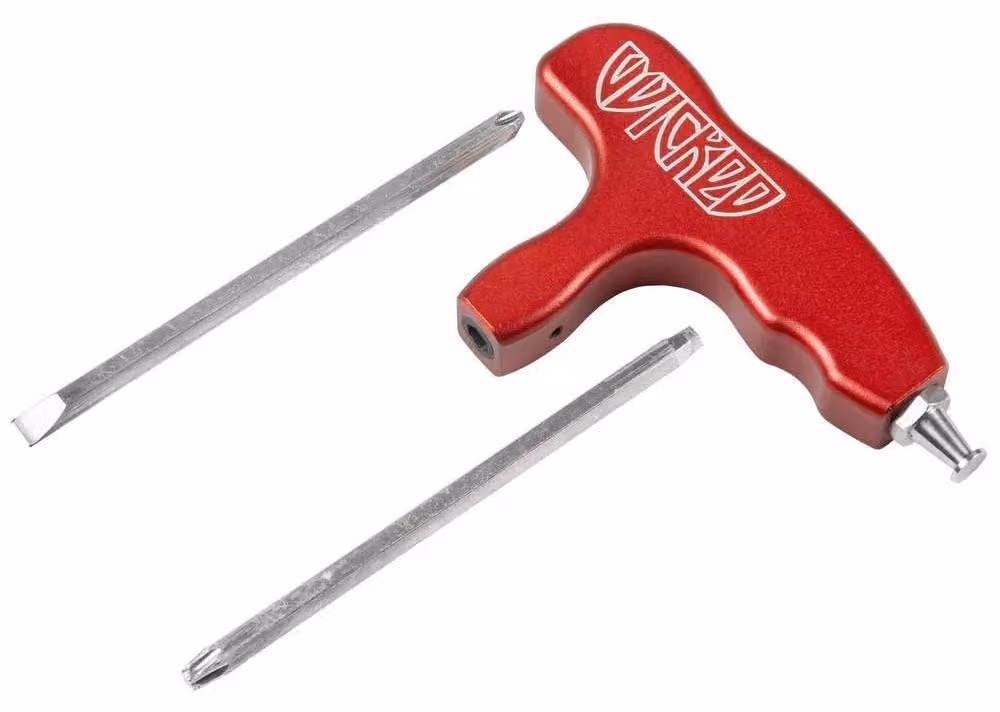 Wicked Hardware Hardcore Multitool Rosso, Argento Rosso, Argento Taglia unica