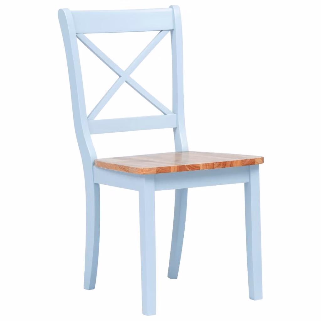 vidaXL Sedie da pranzo, 2 pezzi, grigio, legno chiaro, legno massello di albero della gomma