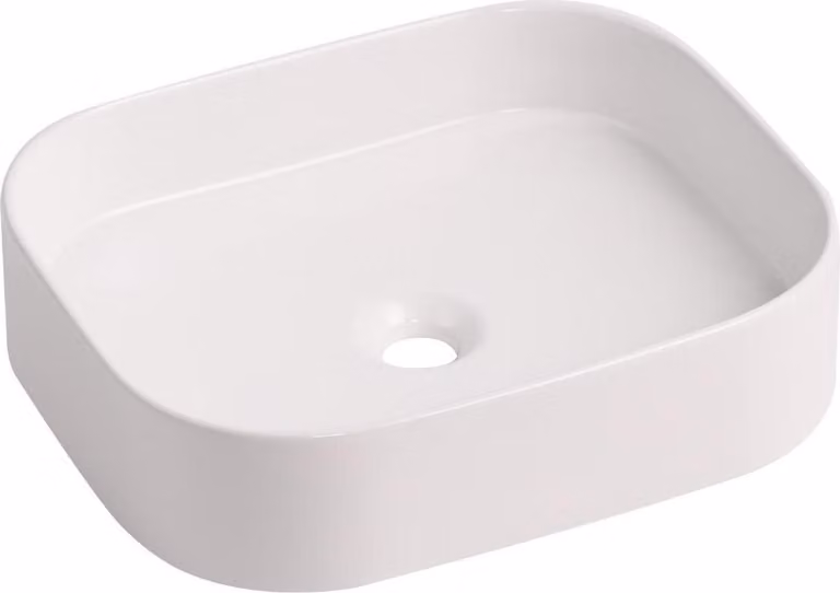 Lavabo da appoggio rettangolare in Vetroceramica NAYA, 45x38cm